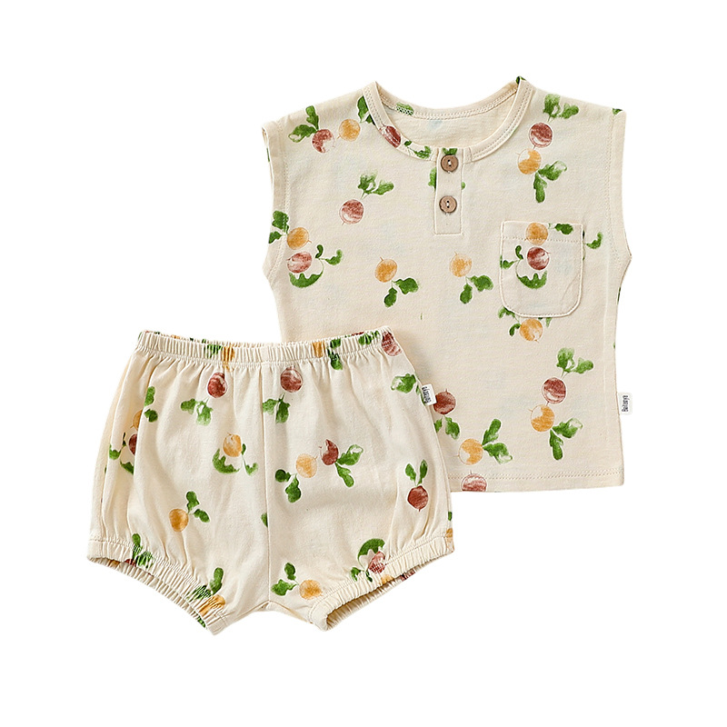 Newborn Baby Summer Cute Print Home Set